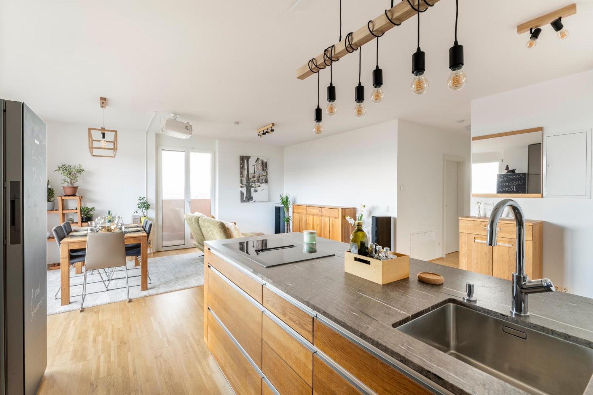 Edler Wohnraum Panoramablick 3 Sz Boxspringbetten, E-Ladestation, Kaffeevollautomat, Klima, Lift, Terrasse & 2Xtg Грац Екстер'єр фото